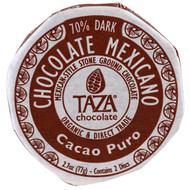 3 PACK of Taza Chocolate Organic Chocolate Mexicano Disc Cacao Puro -- 2.7 oz