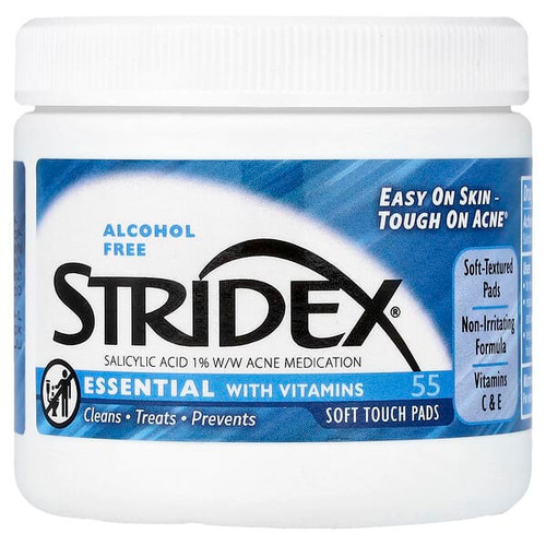 <img alt="Stridex, Essential with Vitamins, Alcohol Free, 55 Soft Touch Pads" title="Stridex, Essential with Vitamins, Alcohol Free, 55 Soft Touch Pads,041388065557"
