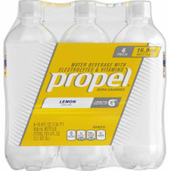Propel Zero Enhanced Water PLSTC WRPD PLSTC BTL 6 CT Lemon - 101.4 fl oz