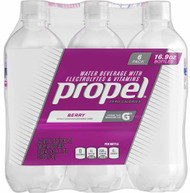 Propel Zero Enhanced Water PLSTC WRPD PLSTC BTL 6 CT Berry - 101.4 fl oz