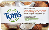 3 PACK of Toms of Maine Natural Beauty Bar Creamy Coconut -- 5 oz
