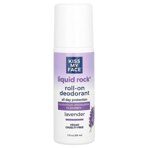 <img alt="Kiss My Face, Liquid Rock, Roll-On Deodorant, Lavender, 3 fl oz (88 ml)" title="Kiss My Face, Liquid Rock, Roll-On Deodorant, Lavender, 3 fl oz (88 ml),028367831327"