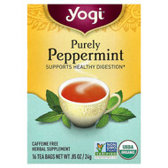 <img alt="Yogi Tea, Purely Peppermint, Caffeine Free, 16 Tea Bags, 0.85 oz (24 g)" title="Yogi Tea, Purely Peppermint, Caffeine Free, 16 Tea Bags, 0.85 oz (24 g),076950450479"