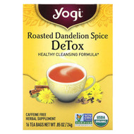 <img alt="Yogi Tea, DeTox, Roasted Dandelion Spice, Caffeine Free, 16 Tea Bags, 0.85 oz (24 g)" title="Yogi Tea, DeTox, Roasted Dandelion Spice, Caffeine Free, 16 Tea Bags, 0.85 oz (24 g),076950204713"