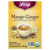 <img alt="Yogi Tea, Mango Ginger, Caffeine Free, 16 Tea Bags, 1.12 oz (32 g)" title="Yogi Tea, Mango Ginger, Caffeine Free, 16 Tea Bags, 1.12 oz (32 g),076950205826"