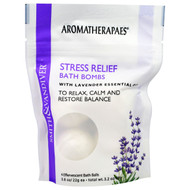 3 PACK OF Smith & Vandiver, Stress Relief Bath Bombs with Lavender Essential, 4 Effervescent Bath Balls, 0.8 oz (22 g) Each