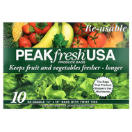 <img alt="PEAKfresh USA, Produce Bags with Twist Ties, 10 Re-Usable Bags" title="PEAKfresh USA, Produce Bags with Twist Ties, 10 Re-Usable Bags,892453002003"