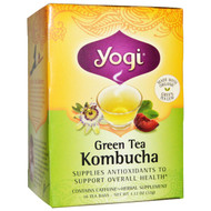 3 PACK of Yogi Tea, Organic, Green Tea Kombucha, 16 Tea Bags, 1.12 oz (32 g)