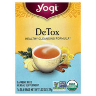 <img alt="Yogi Tea, DeTox, Caffeine Free, 16 Tea Bags, 1.02 oz (29 g)" title="Yogi Tea, DeTox, Caffeine Free, 16 Tea Bags, 1.02 oz (29 g),076950450080"