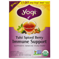 Yogi Tea, Tulsi Spiced Berry Immune Support, 16 Tea Bags, 1.12 oz (32 g)