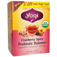 Yogi Tea, Cinnamon Berry Probiotic Balance, 16 Tea Bags, 1.02 oz (29 g)