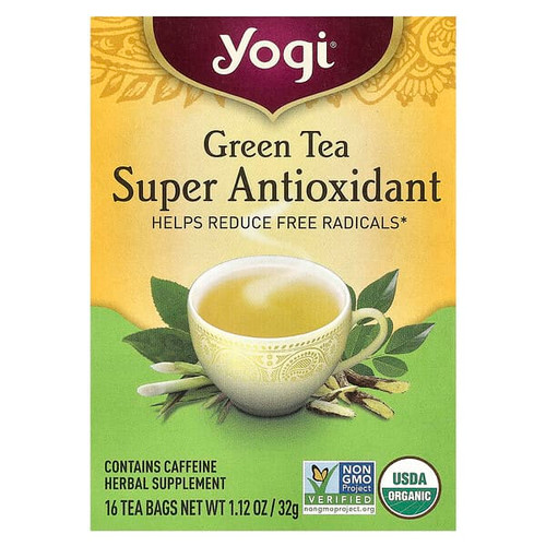 <img alt="Yogi Tea, Green Tea Super Antioxidant, 16 Tea Bags, 1.12 oz (32 g)" title="Yogi Tea, Green Tea Super Antioxidant, 16 Tea Bags, 1.12 oz (32 g),076950450363"