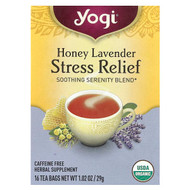 <img alt="Yogi Tea, Stress Relief, Honey Lavender, Caffeine Free, 16 Tea Bags, 1.02 oz (29 g)" title="Yogi Tea, Stress Relief, Honey Lavender, Caffeine Free, 16 Tea Bags, 1.02 oz (29 g),076950204546"