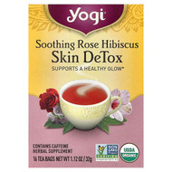 <img alt="Yogi Tea, Skin DeTox, Soothing Rose Hibiscus, 16 Tea Bags, 1.12 oz (32 g)" title="Yogi Tea, Skin DeTox, Soothing Rose Hibiscus, 16 Tea Bags, 1.12 oz (32 g),076950202955"