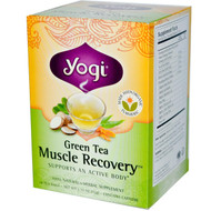 Yogi Tea, Green Tea, Muscle Recovery, 16 Tea Bags, 1.12 oz (32 g)