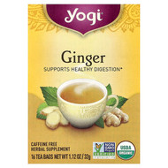 <img alt="Yogi Tea, Ginger, Caffeine Free, 16 Tea Bags, 1.12 oz (32 g)" title="Yogi Tea, Ginger, Caffeine Free, 16 Tea Bags, 1.12 oz (32 g),076950450110"