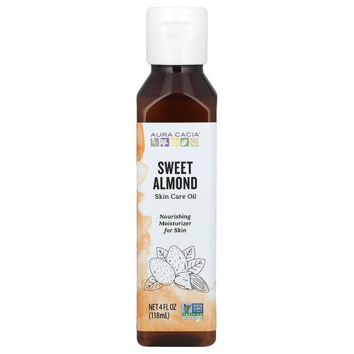 <img alt="Aura Cacia, Skin Care Oil, Sweet Almond, 4 fl oz (118 ml)" title="Aura Cacia, Skin Care Oil, Sweet Almond, 4 fl oz (118 ml),051381911447"