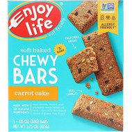 3 PACK of Enjoy Life Baked Chewy Bars Gluten Free Carrot Cake -- 5 Bars