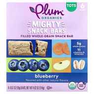 <img alt="Plum Organics, Mighty Snack Bars, Tots, Blueberry, 6 Bars, 0.67 oz (19 g) Each" title="Plum Organics, Mighty Snack Bars, Tots, Blueberry, 6 Bars, 0.67 oz (19 g) Each,846675005540"