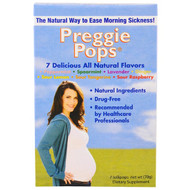 3 PACK of Three Lollies Preggie Pops Peppermint Spearmint Lavender Ginger Sour Lemon Sour Tangerine Sour Raspberry -- 7 Pieces