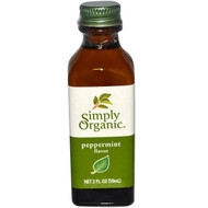 3 PACK OF Simply Organic, Peppermint Flavor, 2 fl oz (59 ml)