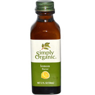 3 PACK OF Simply Organic, Lemon Flavor, 2 fl oz (59 ml)