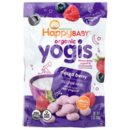<img alt="Happy Family Organics, Happy Baby, Organic Yogis, Freeze Dried Yogurt & Fruit Snacks, Crawling Baby, Mixed Berry, 1 oz (28 g)" title="Happy Family Organics, Happy Baby, Organic Yogis, Freeze Dried Yogurt & Fruit Snacks, Crawling Baby, Mixed Berry, 1 oz (28 g),852697001484"