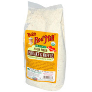 Bobs Red Mill, Organic High Fiber Pancake & Waffle, Whole Grain Mix, 26 oz (737 g)