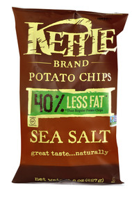Kettle Foods, Potato Chips Reduced Fat,  Sea Salt - 8 oz