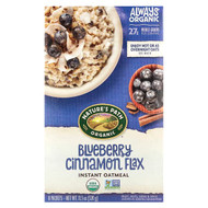 <img alt="Natures Path, Organic Instant Oatmeal, Blueberry Cinnamon Flax, 8 Packets, 11.3 oz (320 g)" title="Natures Path, Organic Instant Oatmeal, Blueberry Cinnamon Flax, 8 Packets, 11.3 oz (320 g),058449450139"