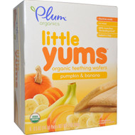 3 PACK of Plum Organics, Little Yums, Organic Teething Wafers, Pumpkin & Banana, 6 Packs, 0.5 oz (14.1 g) Each