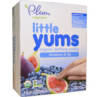 3 PACK of Plum Organics, Little Teethers, Organic Multigrain Teething Wafers, Blueberry, 6 Packs, 0.52 oz (15 g) Each