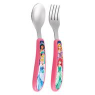 3 PACK OF The First Years, Fork and Spoon Set featuring Disney Princess, 9 + Months, 2 Piece Set