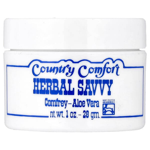 <img alt="Country Comfort, Herbal Savvy, Comfrey-Aloe Vera, 1 oz (28 g)" title="Country Comfort, Herbal Savvy, Comfrey-Aloe Vera, 1 oz (28 g),029992001109"