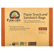 <img alt="If You Care, Paper Snack and Sandwich Bags, 48 Bags" title="If You Care, Paper Snack and Sandwich Bags, 48 Bags,770009250262"