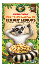 3 PACK of Natures Path EnviroKidz Organic Leapin' Lemurs Cereal Peanut Butter & Chocolate -- 10 oz