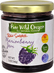 3 PACK of Pure Wild Oregon Raw Sugar Jam Gluten Free Marionberry -- 12 oz