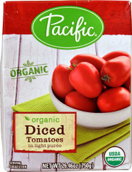Pacific Natural Foods Organic Diced Tomatoes in Light Puree - 24.26 oz