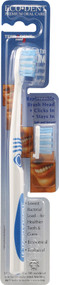 3 PACK of Eco-Dent, Terradent Med5, Adult 31, Medium, 1 Toothbrush, 1 Spare Brush Head