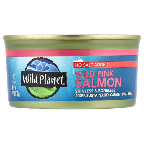 <img alt="Wild Planet, Wild Pink Salmon, No Salt Added, 6 oz (170 g)" title="Wild Planet, Wild Pink Salmon, No Salt Added, 6 oz (170 g),829696000466"