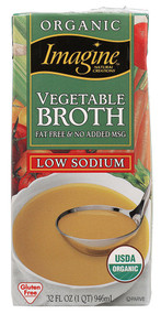 3 PACK of Imagine Foods Organic Low Sodium Vegetable Broth -- 32 fl oz