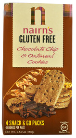 3 PACK of Nairns Gluten Free Oat Grahams Chocolate Chip -- 5.64 oz