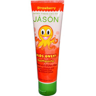 3 PACK of Jason Natural, Kids Only! Toothpaste, Strawberry, 4.2 oz (119 g)