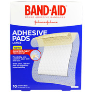 3 PACK of Band-Aid Brand Adhesive Pads Large -- 10 Bandages