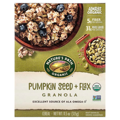 <img alt="Natures Path, Organic Pumpkin Seed + Flax Granola Cereal, 11.5 oz (325 g)" title="Natures Path, Organic Pumpkin Seed + Flax Granola Cereal, 11.5 oz (325 g),058449890072"
