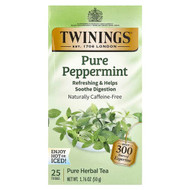 <img alt="Twinings, Pure Herbal Tea, Pure Peppermint, Caffeine Free, 25 Tea Bags, 1.76 oz (50 g)" title="Twinings, Pure Herbal Tea, Pure Peppermint, Caffeine Free, 25 Tea Bags, 1.76 oz (50 g),070177267780"