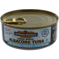 3 PACK of Crown Prince Natural Solid White Albacore Tuna in Spring Water -- 5 oz
