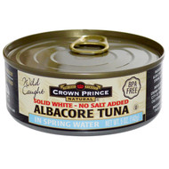 3 PACK of Crown Prince Natural, Albacore Tuna, Solid White - No Salt Added, In Spring Water, 5 oz (142 g)