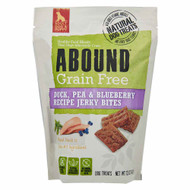 3 PACK of Abound Grain Free Jerky Bites Duck, Pea & Blueberry Recipe -- 12 oz