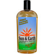Sun & Earth, Hypoallergenic Hand Soap, Fresh Citrus, 16 fl oz (472 ml) (5 PACK)